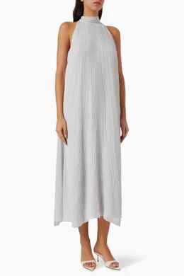 open lace back dress COS Pleated Knitted Maxi Dress – 02HIRE
