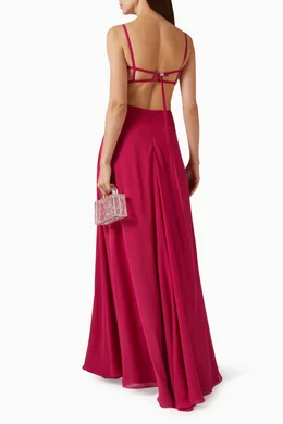 nafsika skourti pink dress The Two-Tone Undressed Gown