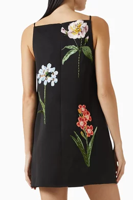 Buy Leo Lin Black Leia Embroidered Mini Dress For Women Online | Ounass Oman