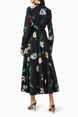 Buy Leo Lin Black Zara Midi Shirt Dress For Women Online | Ounass Oman