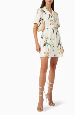 Buy Leo Lin Neutral Brigitte Mini Dress For Women Online | Ounass Oman
