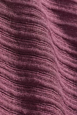 Buy SKIMS Burgundy Sheer Knit Midi Dress For Women Online | Ounass Oman