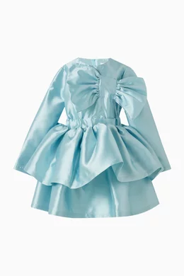 Buy Caroline Bosmans Blue Layered Bow Dress For Girls Online
