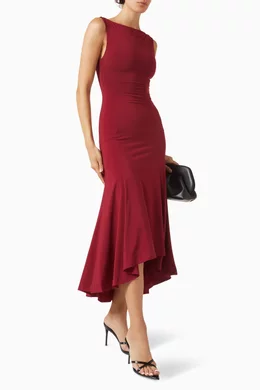Buy Guizio Red Daye Midi Dress For Women Online | Ounass Oman