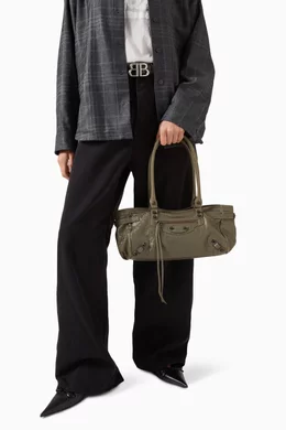 Buy Balenciaga Green Le City East-West Bag in Lambskin For Women