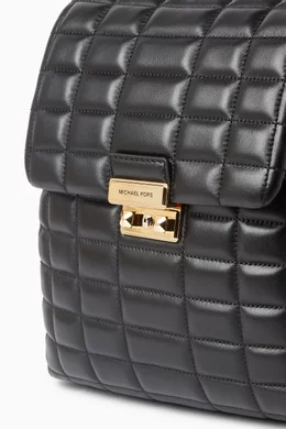 Buy Michael Kors Black Tribeca Small Backpack in Quilted  display picture 2