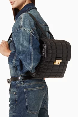 Michael Kors Tribeca Small Quilted Leather Backpack NWT Michael Kors Tribeca Small Quilted Black Puffy Leather  main image 3
