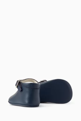 La Coqueta Childrens Navy Boots Navy Leather Kids Desert Boots La