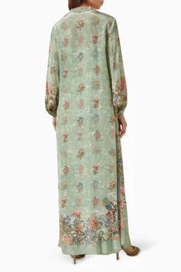 elegant long green dress Forest main image 1