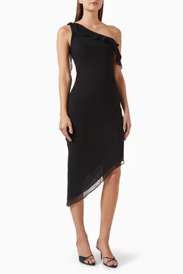 ted baker black dress with flowers EBENE