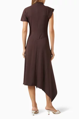 Buy Staud Brown Davina Handkerchief Dress For Women Online | Ounass Oman