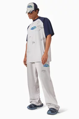 Buy Balenciaga White Banana Baggy Pants in Fleece For Men Online