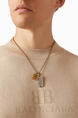 Buy Balenciaga Gold Sagittarius Horoscope Necklace in Brass For