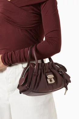 Buy Marc Jacobs Burgundy The Small Cristina Satchel Bag in Nappa