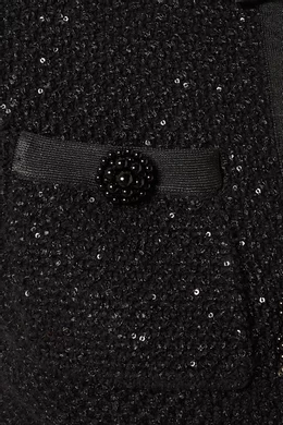 self portrait black sequin knit mini dress SELF PORTRAIT white Sequin Knit Mini Dress – PALMA PARIS main image 1