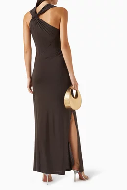 Buy Helmut Lang Grey Wind Draped Dress in Jersey For Women Online | Ounass  Oman