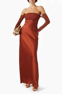 knee length dresses for ladies Shoshanna Brianna Velvet Dress - Bordeaux