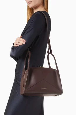 Buy Victoria Beckham Burgundy Plie Bag in Leather For Women Online