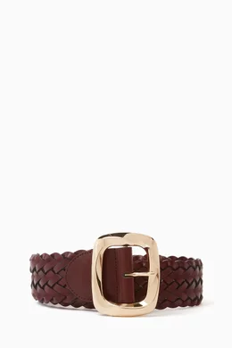 Buy Zimmermann Burgundy Malley 60 Braided Belt in Cow 