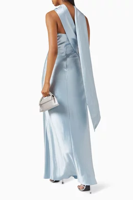 chinese dress ladies MISHA COLLECTION - LILIA SATIN MAXI DRESS