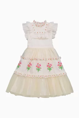 never fully dressed embroidered shirt dress Juliet JT2737A Prom Dress - Ivory/Blue main image 1