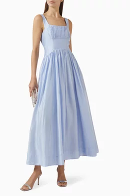 Buy Aje Blue Mist Midi Dress For Women Online | Ounass Oman
