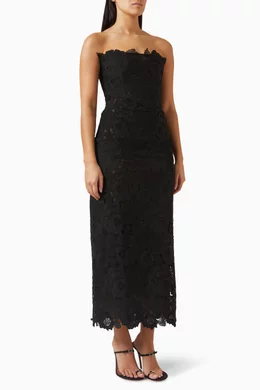 Buy Tarik Ediz Black Roderick Dress in Lace For Women Online | Ounass Oman