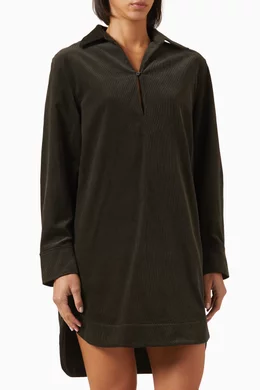 Buy COS Green Mini Shirt Dress in Corduroy For Women Online | Ounass Oman