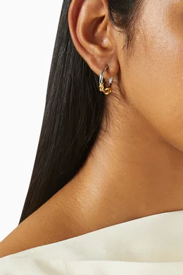 Buy Missoma Multicolour Lucy Williams Knot Small Hoop Earrings For