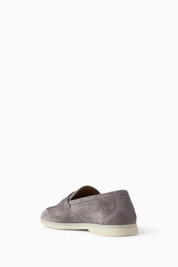 Scarosso Men\'s Gray Slip-On Loafers Shop Scarosso Ludovico Round-Toe Slip-On Loafers on Sale at  main image 2