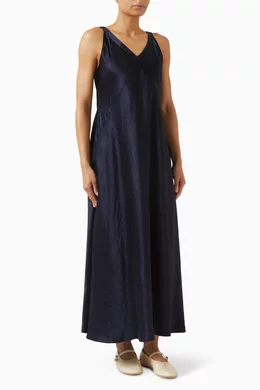 knee length dresses for ladies Fine Jersey Crew Neck Maxi Dress – BLU'S main image 0