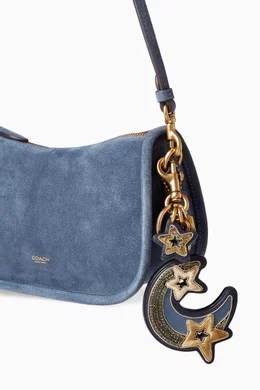 Buy Coach Blue Moon & Star Bag Charm in Leather For Women Online