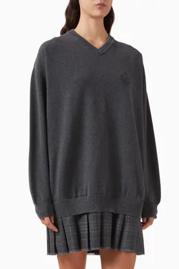 Buy Balenciaga Grey Layered Sweater Dress in Cotton For Women Online |  Ounass Oman