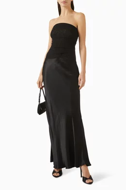 princess polly baby blue dress Buy Bec + Bridge Black Indi Maxi Dress in Satin For Women Online main image 1