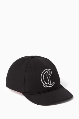 Christian Louboutin Mooncrest Ivy Logo-Embroidered Cap Size S Christian Louboutin - Mooncrest Ivy Logo-Embroidered Leather  main image 3