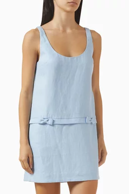 Buy Posse Blue Harper Mini Dress in Linen For Women Online | Ounass Oman