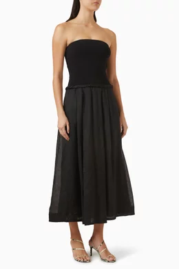 horrid bridesmaid dresses Dissh Addison white linen dress main image 0