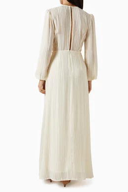 chinese dress ladies Erika Pea Lola Bohemian Halter Maxi Dress White / O/S