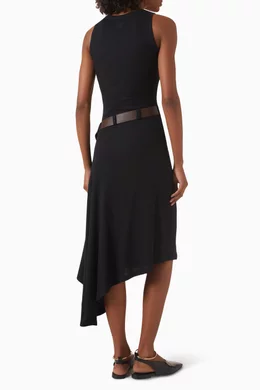 womens asymmetrical dresses Asymmetrical Maxi Dress Women dark blue / L