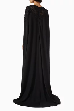 sachin and babi light blue dress Buy Tadashi Shoji Black Embroidered Lace Long Cape Gown in Crepe For Women  Online