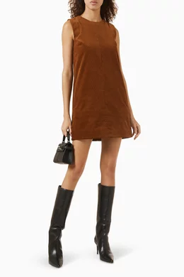 Buy COS Brown Mini Shift Dress in Corduroy For Women Online | Ounass Oman
