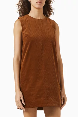 Buy COS Brown Mini Shift Dress in Corduroy For Women Online | Ounass Oman