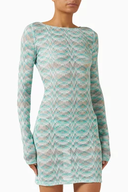 beeg mini dress Ladivine CC389 Elegantly Beaded Mini Dress Silver-Nude / 10