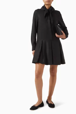 Buy COS Black Scarf Drop-waist Mini Dress in Lyocell For Women Online |  Ounass Oman