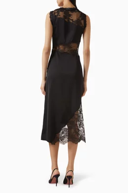 Buy Malina Black Desire Lace-trim Dress For Women Online | Ounass Oman