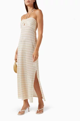 melissa odabash gold dress Look 13 One Sleeve Belted Mini Dress Gold Shimmer main image 1