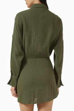 Buy Melissa Odabash Green Sara Tie-up Dress For Women Online | Ounass Oman
