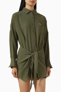 Buy Melissa Odabash Green Sara Tie-up Dress For Women Online | Ounass Oman