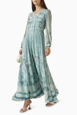 Buy Anita Dongre Blue Printed Maxi Kaftan For Women Online | Ounass Oman
