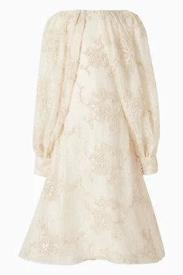 sachin and babi light blue dress Buy Moon and Back Neutral Embroidered Maxi Dress For Girls Online